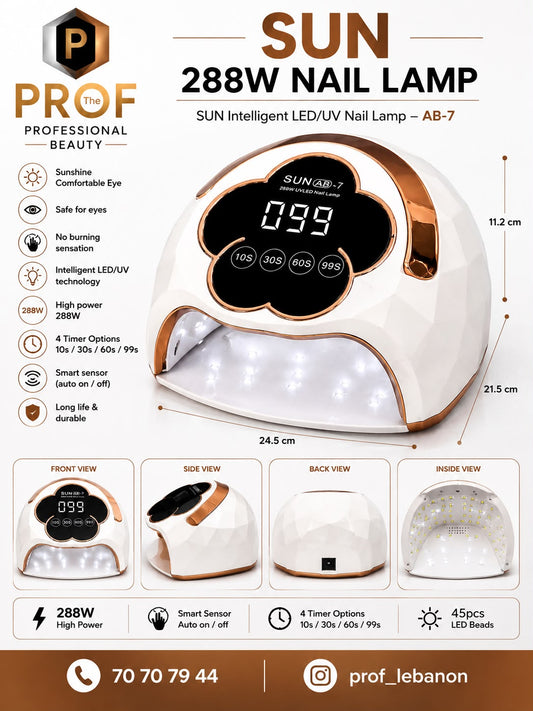 SUN AB-7 288W Professional LED/UV Nail Lamp