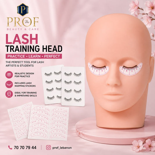 Lash Training Mannequin Head with Mapping Stickers