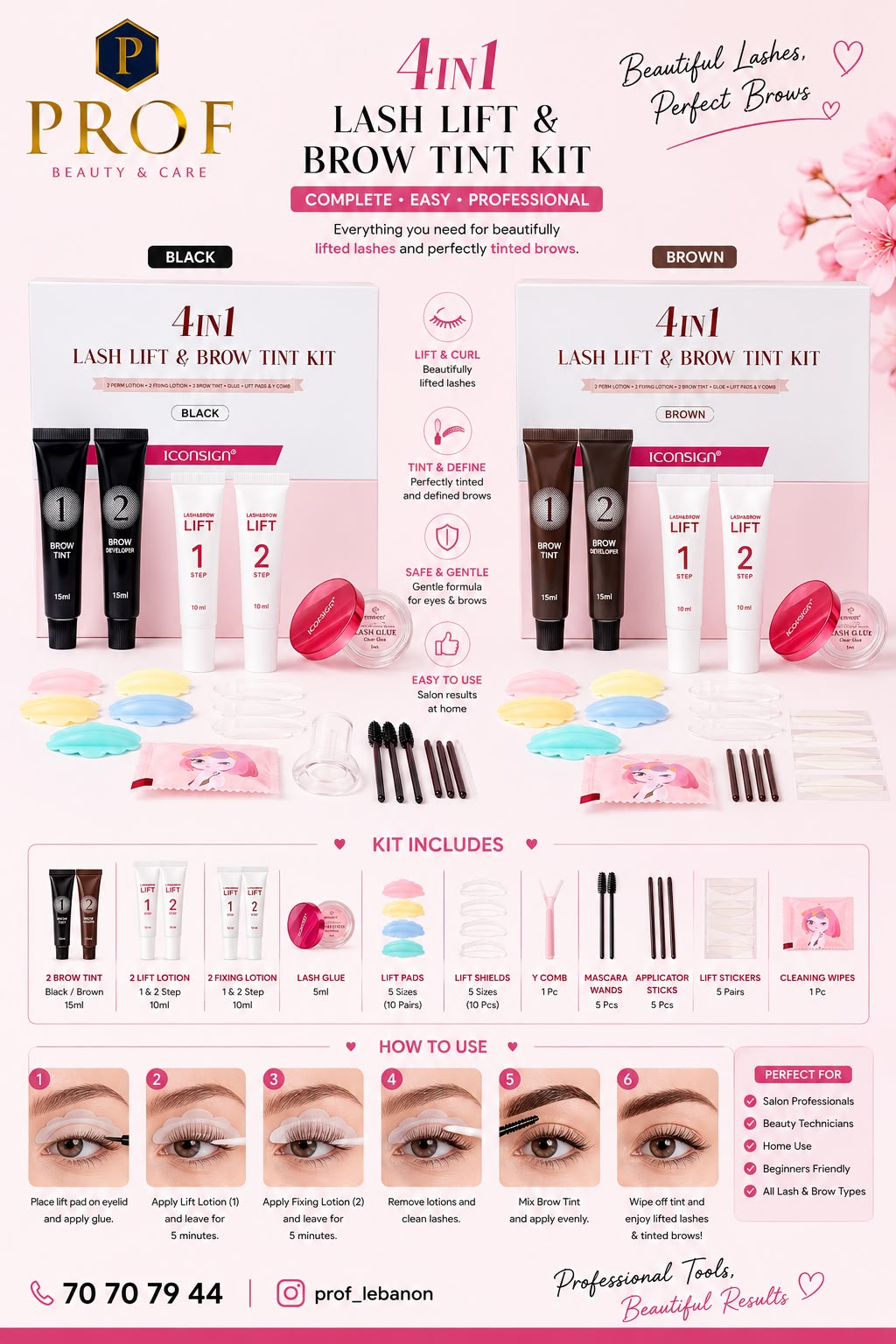 ICONSIGN 4-in-1 Lash Lift & Brow Tint Kit