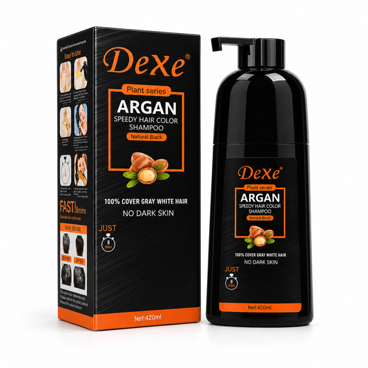 Dexe Argan Speedy Hair Color Shampoo Natural Black
