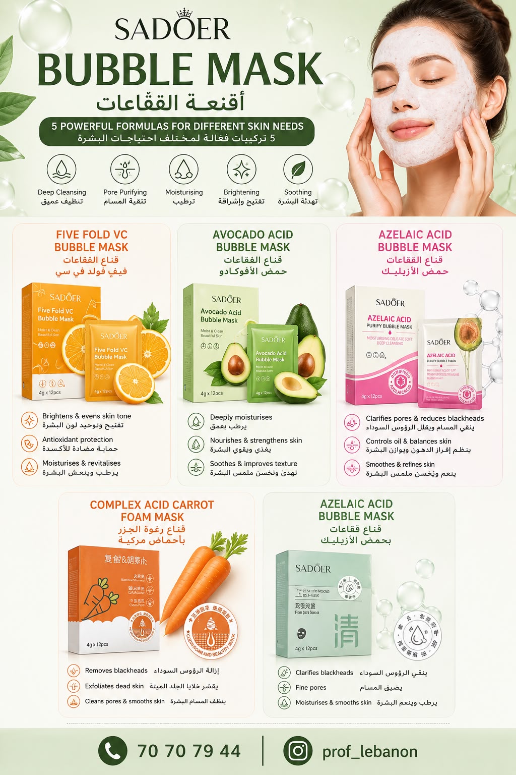 SADOER Bubble Face Mask