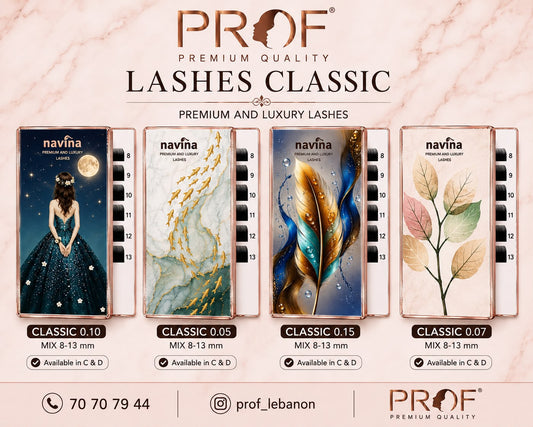 Navina Premium Classic Individual Eyelash Extensions – Mix 8–13 mm