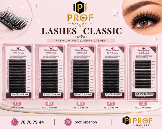 PROF Classic W Eyelash Extensions 0.07 C Curl