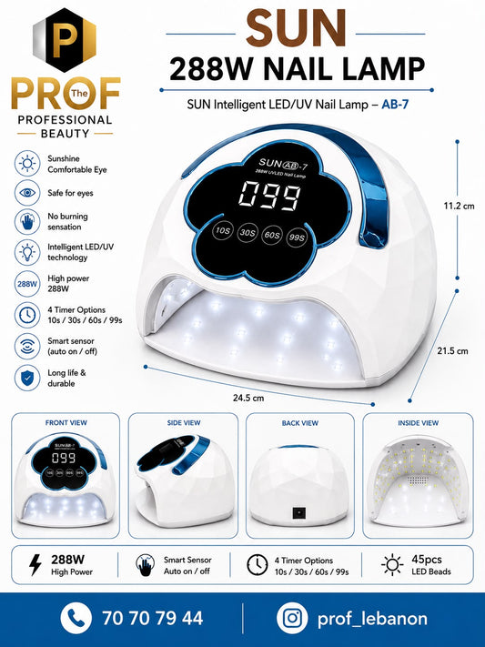 SUN AB-7 288W Professional LED/UV Nail Lamp