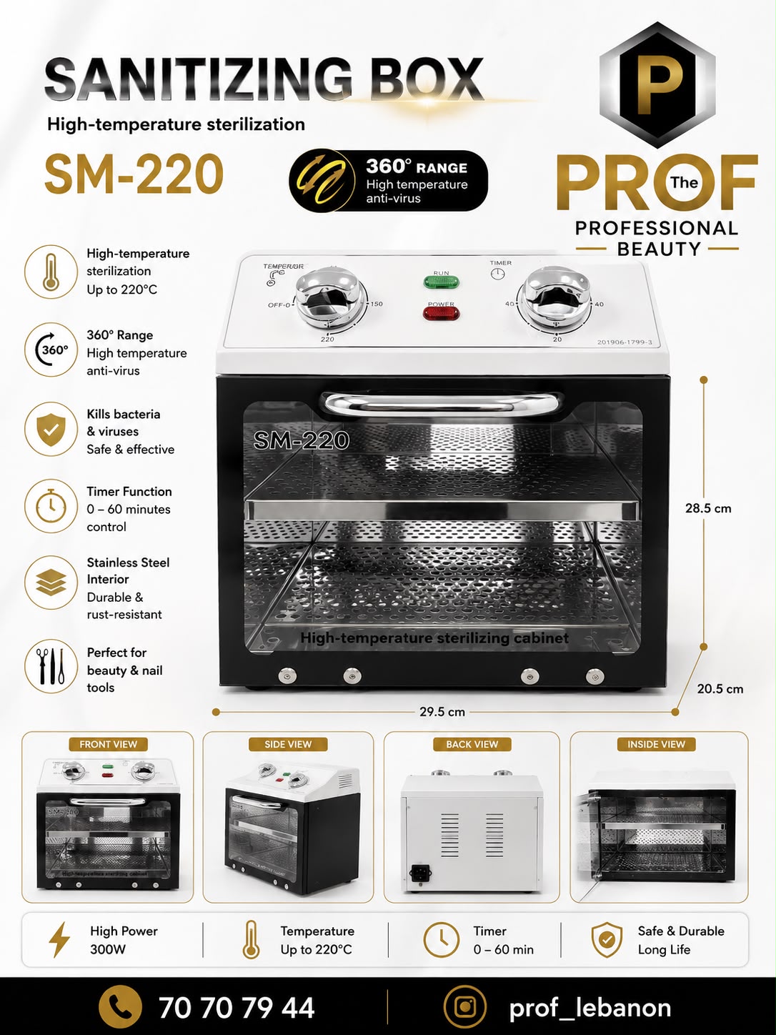 Professional High-Temperature Sanitizing Box SM-220