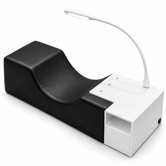 Professional Lash Extension Pillow with Storage Shelf and LED Lamp