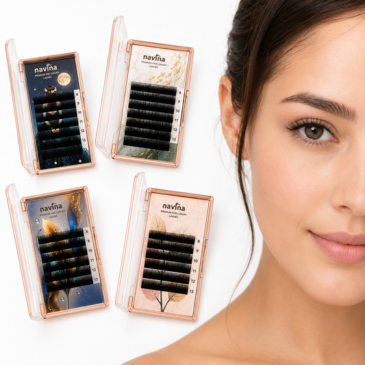 Navina Premium Classic Individual Eyelash Extensions – Mix 8–13 mm