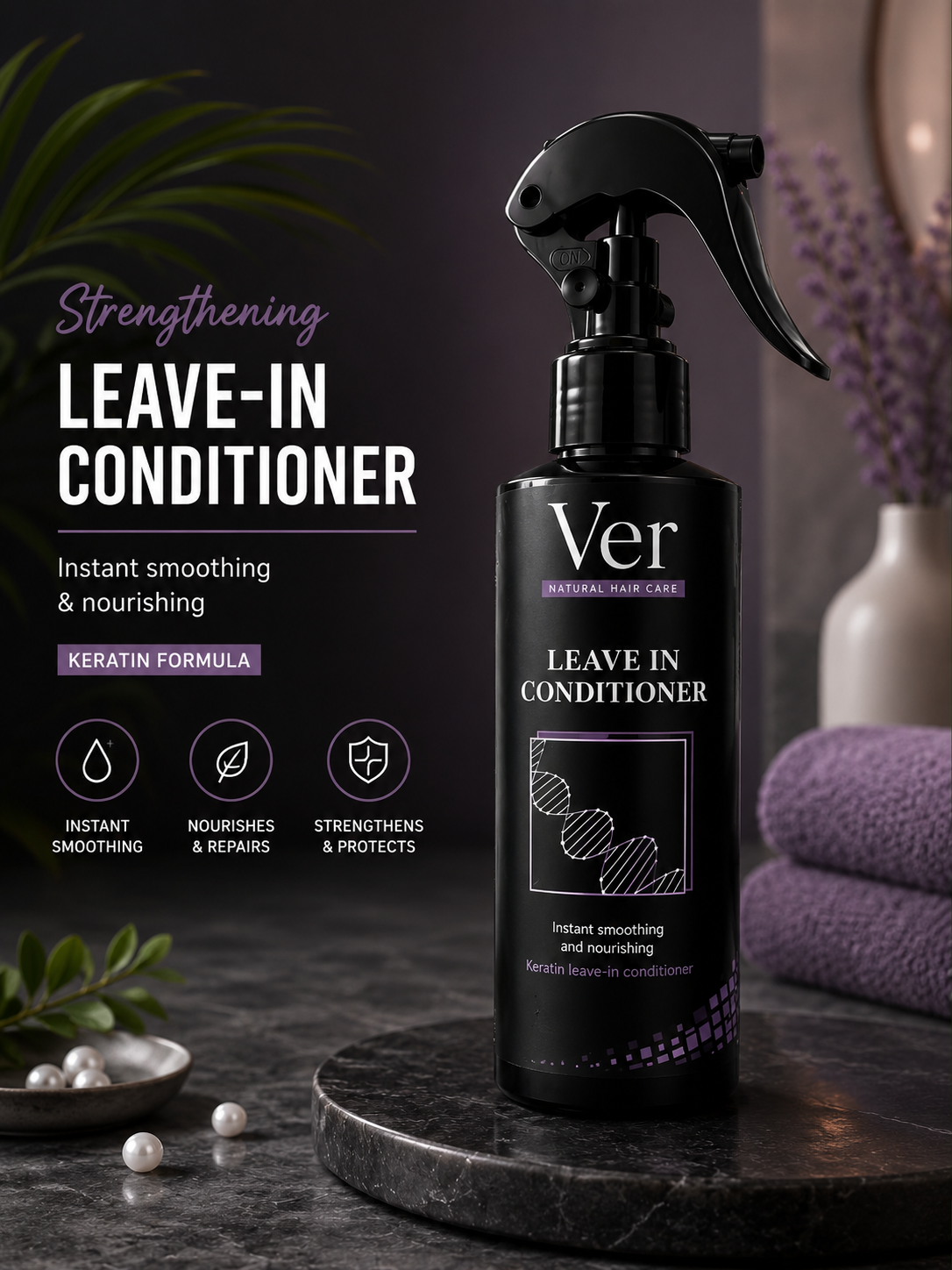 Ver Strengthening Leave-In Conditioner – Keratin Formula