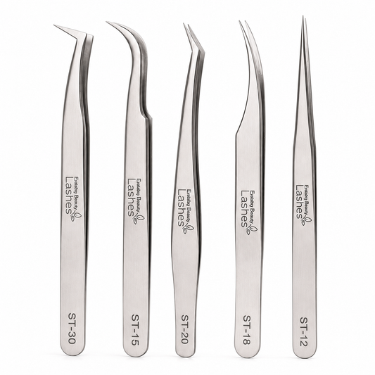 PROF Professional Lash Tweezer Set – 5 Pieces
