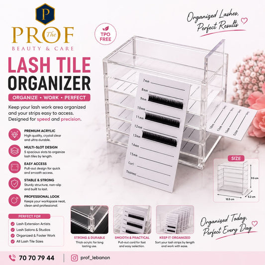 Lash Tile Organizer with Lash Palettes
