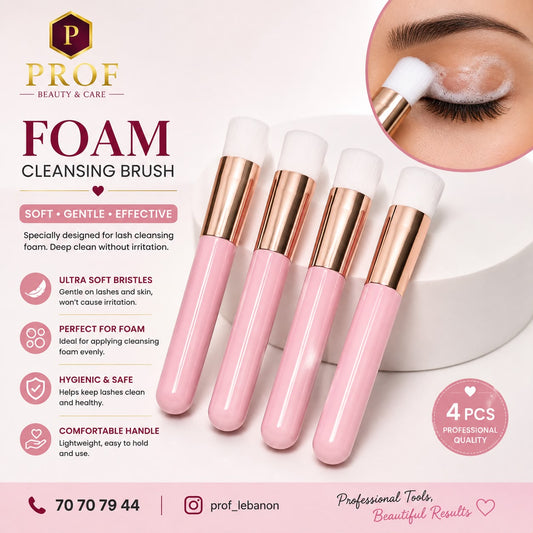 Lash Cleansing Foam Brush Set – 4 Pieces