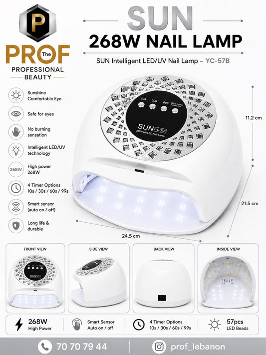SUN YC-57B 268W UV/LED Nail Lamp