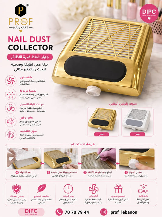 Professional Nail Dust Collector – Dual Filtration & 3 Speed Levels
