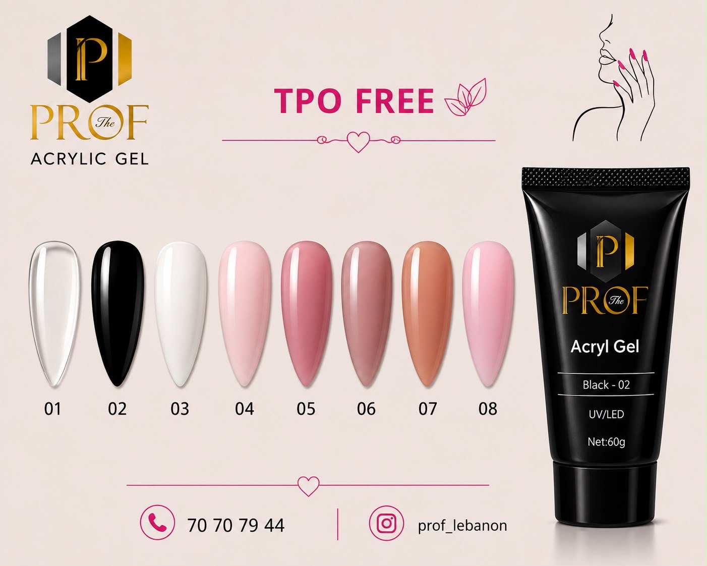 Poly Acrylic Gel 60g by PROF