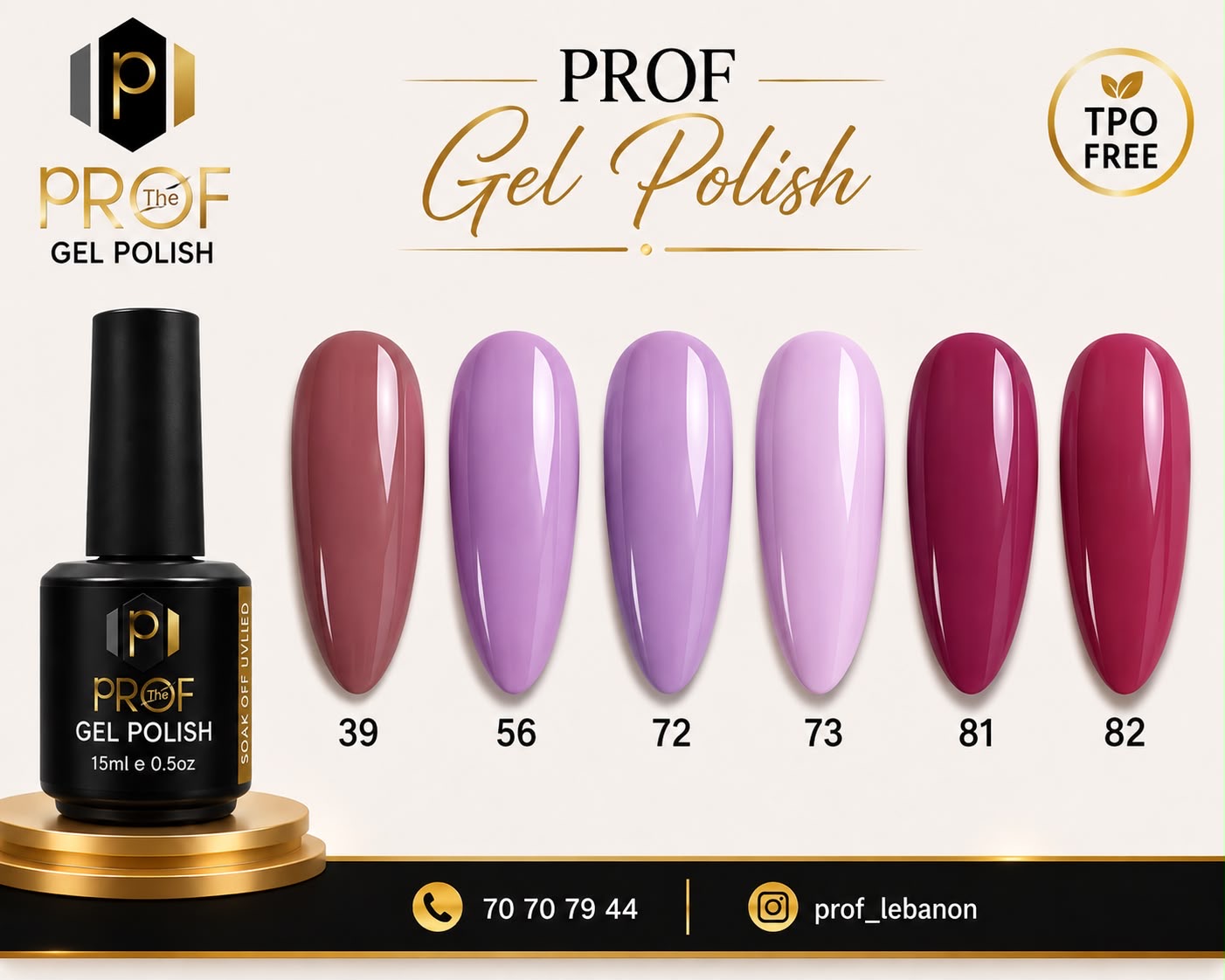 Gel Polish Purple Collection by PROF