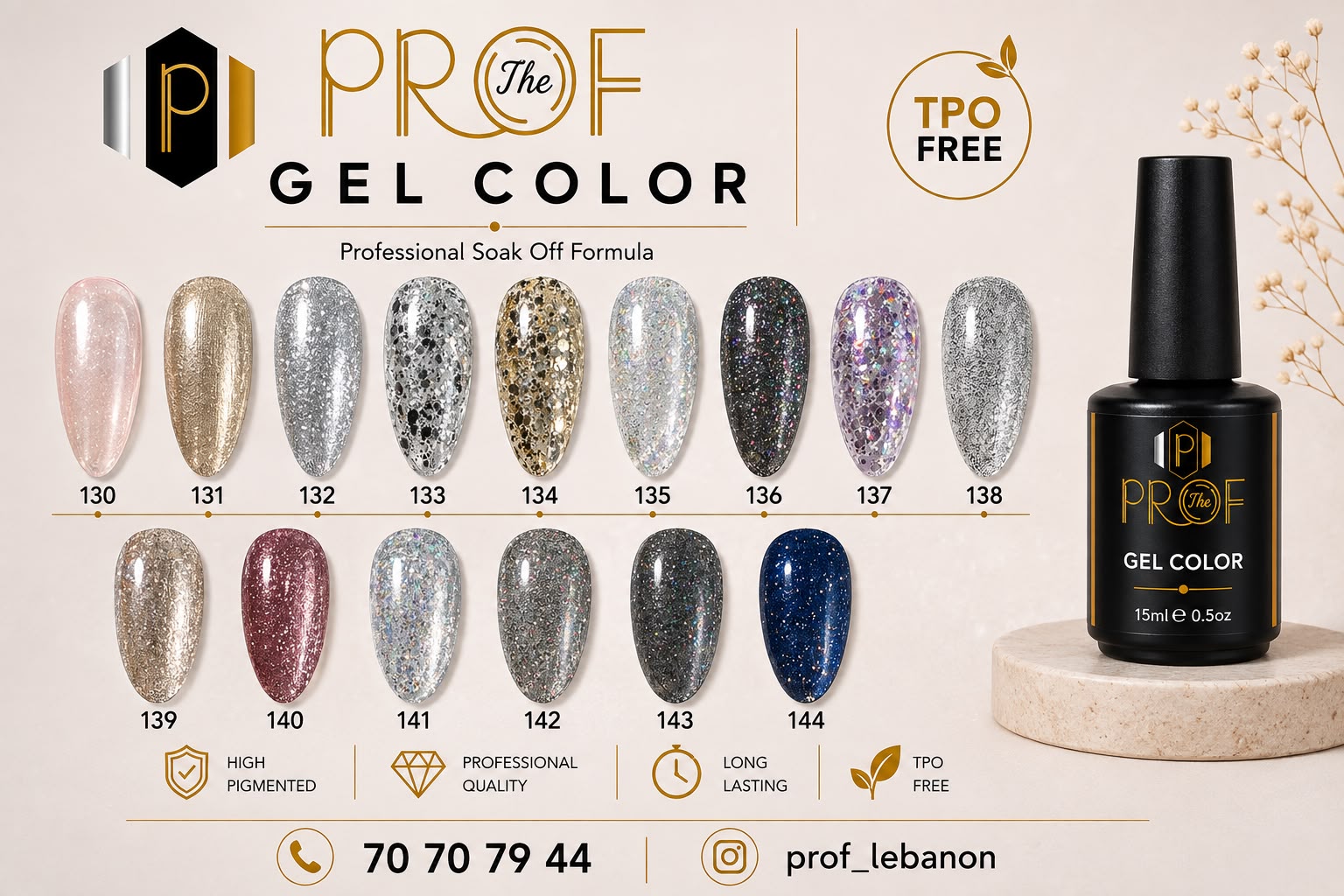 Gel Color Collection 130–144 by PROF