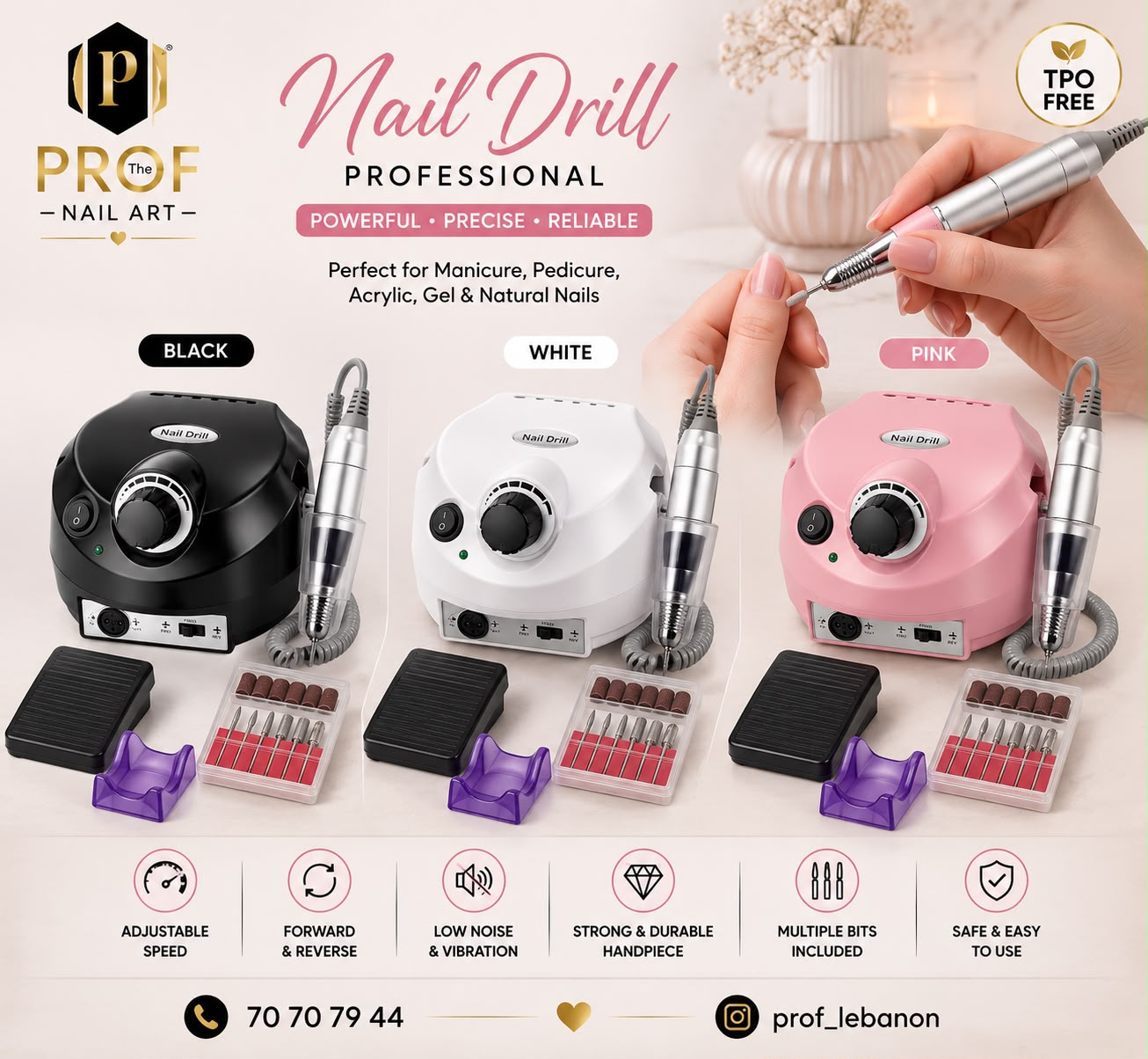Professional Nail Drill Machine by PROF